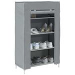 Casa si Gradina - Mobilier - Organizare si depozitare - Organizator incaltaminte - Dulap pantofi gri 60,5x30x97 cm tesatura netesa - Infinity.ro