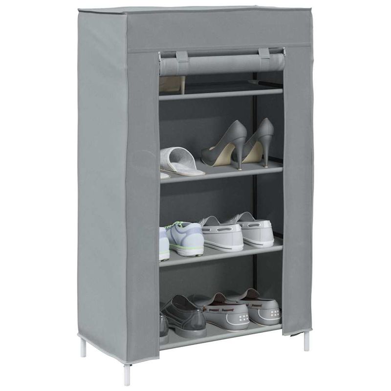 Casa si Gradina - Mobilier - Organizare si depozitare - Organizator incaltaminte - Dulap pantofi gri 60,5x30x97 cm tesatura netesa - Infinity.ro
