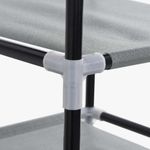 Casa si Gradina - Mobilier - Organizare si depozitare - Organizator incaltaminte - Dulap pantofi gri 60,5x30x97 cm tesatura netesa - Infinity.ro