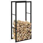 Casa si Gradina - Termice - Sobe, Seminee si accesorii - Accesorii seminee si sobe - Rastel pentru lemne de foc, negru, 55x30x116 cm otel - Infinity.ro