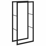 Casa si Gradina - Termice - Sobe, Seminee si accesorii - Accesorii seminee si sobe - Rastel pentru lemne de foc, negru, 55x30x116 cm otel - Infinity.ro