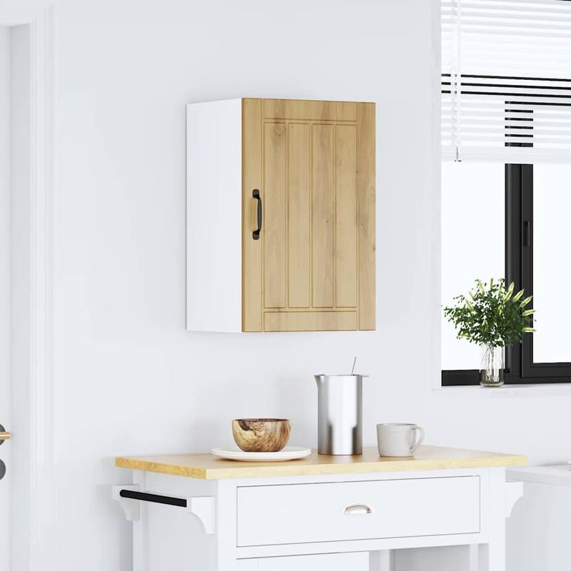Casa si Gradina - Mobilier - Comode si corpuri - Corpuri bucatarie - Dulap de bucatarie „Lucca” din lemn de stejar artificial, mărime 40x31x60 cm, model 1x dulap de perete (1 ușă) - Infinity.ro