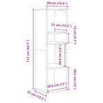 Casa si Gradina - Mobilier - Biblioteci si rafturi - Biblioteci - Biblioteca, gri beton, 34x31x112 cm, lemn prelucrat - Infinity.ro