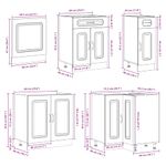 Casa si Gradina - Mobilier - Comode si corpuri - Corpuri bucatarie - Set de dulapuri de bucatarie 11 piese „Lucca” Lemn vechi lemn - Infinity.ro