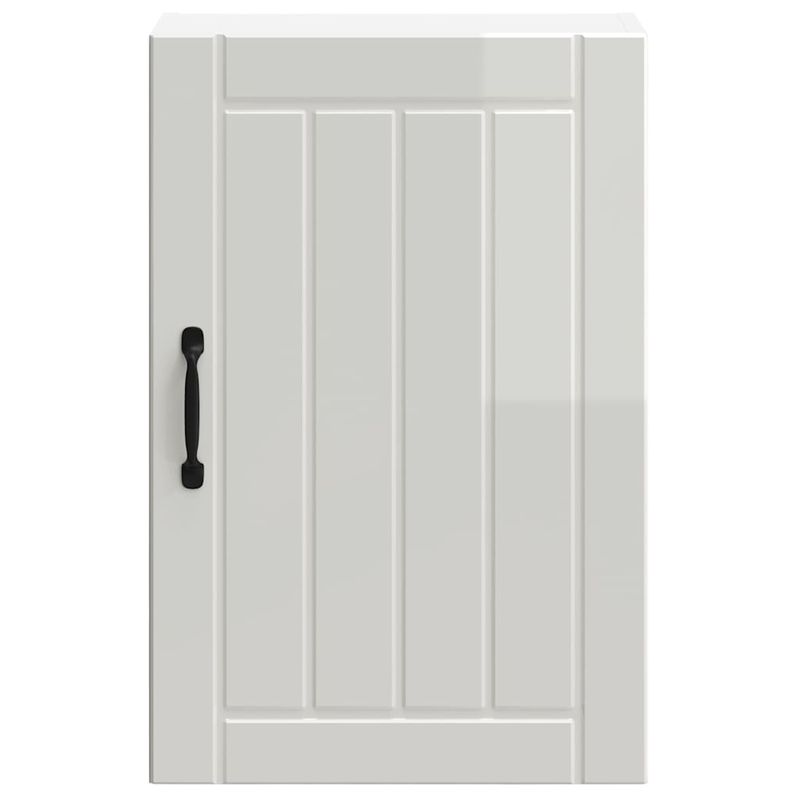 Casa si Gradina - Mobilier - Comode si corpuri - Corpuri bucatarie - Dulap de bucatarie "Lucca" din lemn prelucrat alb lucios, mărime 40x31x60 cm, model 1x dulap de perete (1 ușă) - Infinity.ro