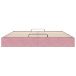 Casa si Gradina - Mobilier - Paturi si accesorii - Paturi - Cadru pat otoman fara saltea roz 160x200 cm catifea - Infinity.ro