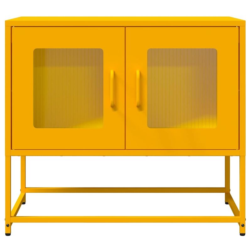 Casa si Gradina - Mobilier - Comode si corpuri - Comode - Dulap TV, galben mustar, 68x39x60,5 cm, otel laminat la rece - Infinity.ro