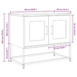 Casa si Gradina - Mobilier - Comode si corpuri - Comode - Dulap TV, galben mustar, 68x39x60,5 cm, otel laminat la rece - Infinity.ro
