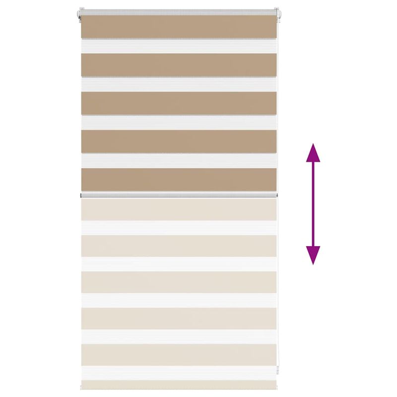 Casa si Gradina - Textile si covoare - Rulouri si jaluzele - Jaluzea tip zebra 70x100 cm latime tesatura 65,9 cm poliester, sand brown - Infinity.ro