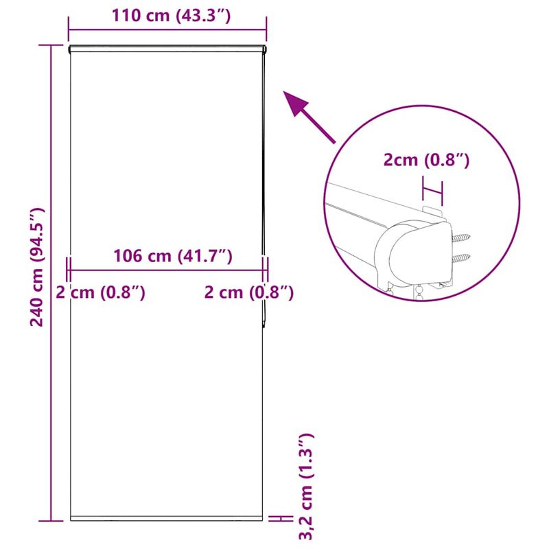 Casa si Gradina - Textile si covoare - Rulouri si jaluzele - Jaluza cu role de dus cu caseta 110x240cm latime material 106cm, ornament - Infinity.ro