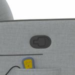 Ingrijire personala si Cosmetice - Sanatate si wellness - Articole wellness - Fotolii de masaj - Fotoliu de masaj rabatabil cu ridicare, gri deschis, textil - Infinity.ro