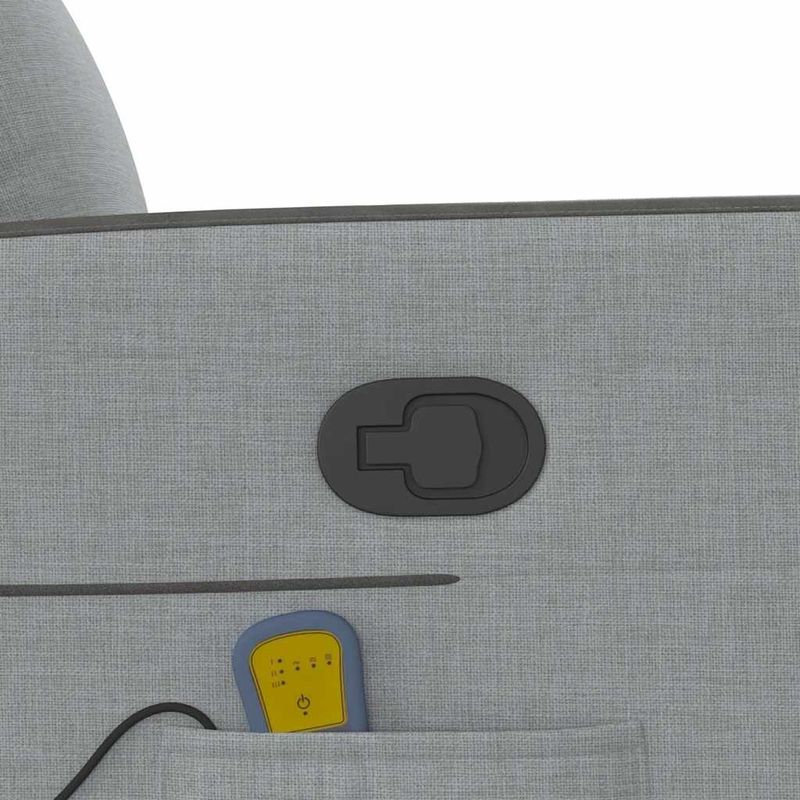 Ingrijire personala si Cosmetice - Sanatate si wellness - Articole wellness - Fotolii de masaj - Fotoliu de masaj rabatabil cu ridicare, gri deschis, textil - Infinity.ro