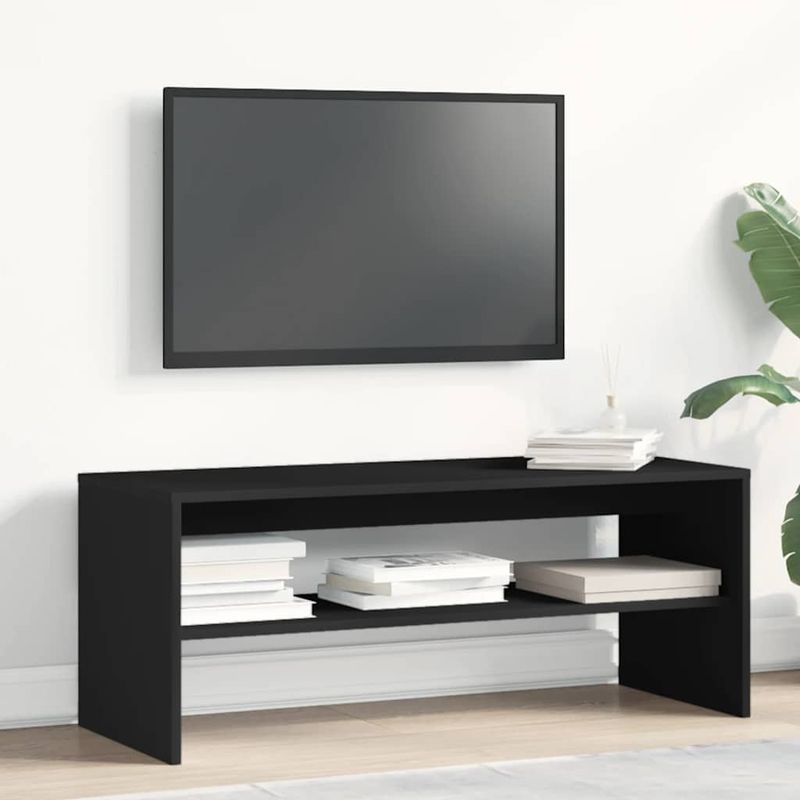 Casa si Gradina - Mobilier - Comode si corpuri - Comode - Comoda TV, negru, 100 x 40 x 40 cm, PAL - Infinity.ro