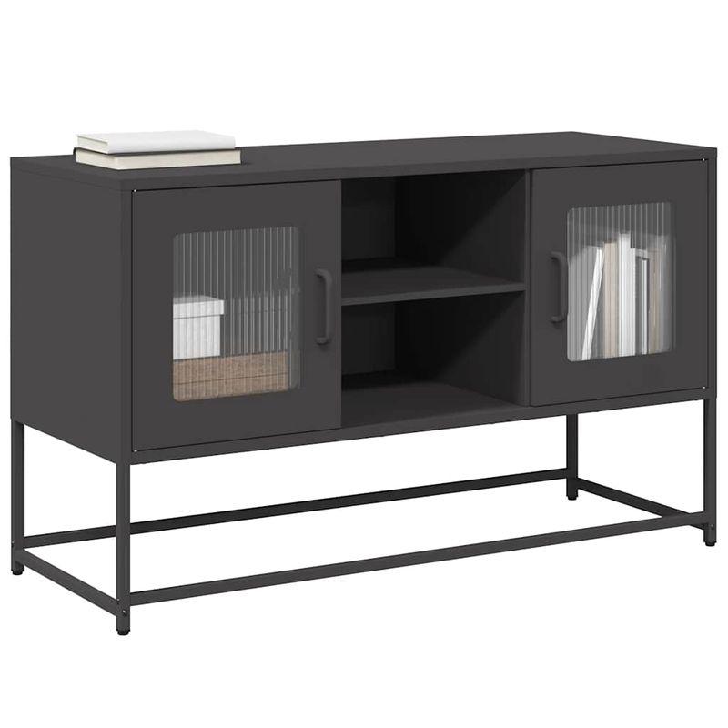 Casa si Gradina - Mobilier - Comode si corpuri - Comode - Dulap TV, negru, 68,5x39x60,5 cm, otel - Infinity.ro