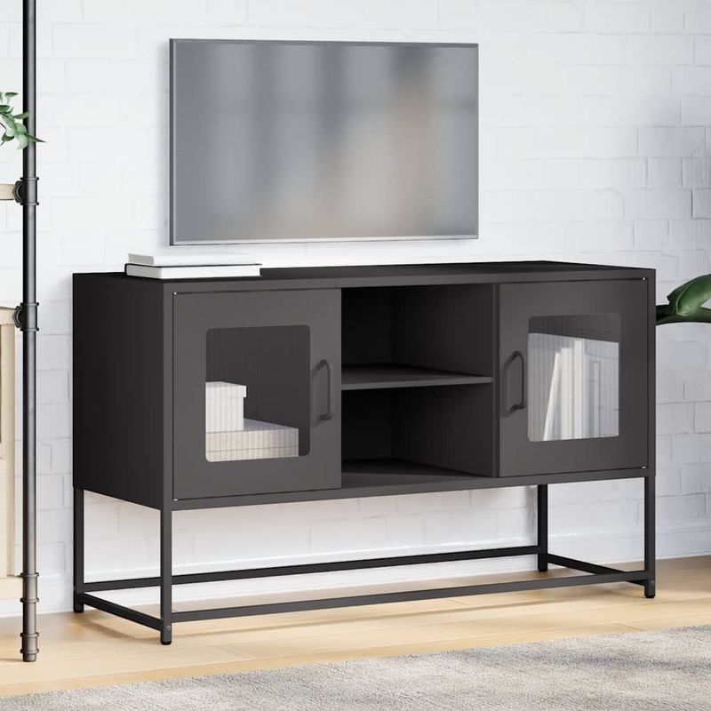 Casa si Gradina - Mobilier - Comode si corpuri - Comode - Dulap TV, negru, 68,5x39x60,5 cm, otel - Infinity.ro