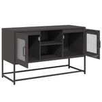Casa si Gradina - Mobilier - Comode si corpuri - Comode - Dulap TV, negru, 68,5x39x60,5 cm, otel - Infinity.ro