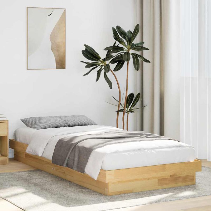 Casa si Gradina - Mobilier - Paturi si accesorii - Paturi - Cadru pat fara saltea 100x200 cm lemn masiv de stejar - Infinity.ro