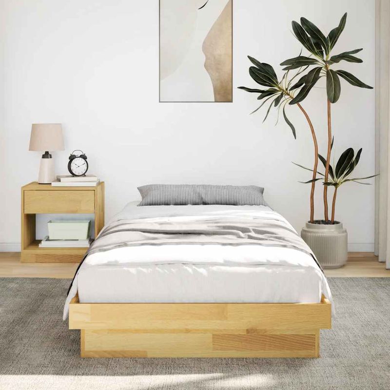 Casa si Gradina - Mobilier - Paturi si accesorii - Paturi - Cadru pat fara saltea 100x200 cm lemn masiv de stejar - Infinity.ro