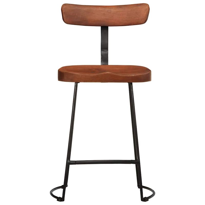 Casa si Gradina - Mobilier - Scaune si fotolii - Scaune - Scaune de bar 2 buc 49x43x79 cm lemn masiv de mango, maro închis și negru - Infinity.ro