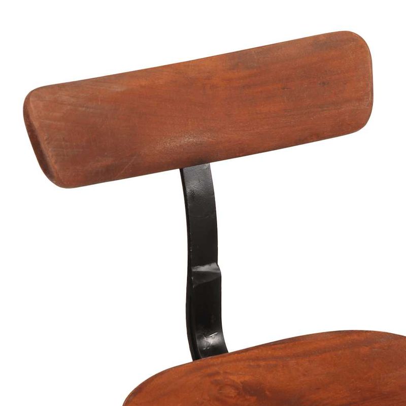 Casa si Gradina - Mobilier - Scaune si fotolii - Scaune - Scaune de bar 2 buc 49x43x79 cm lemn masiv de mango, maro închis și negru - Infinity.ro