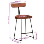 Casa si Gradina - Mobilier - Scaune si fotolii - Scaune - Scaune de bar 2 buc 49x43x79 cm lemn masiv de mango, maro închis și negru - Infinity.ro