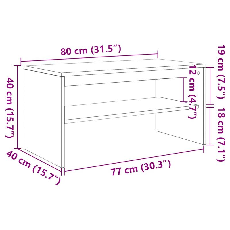Casa si Gradina - Mobilier - Comode si corpuri - Comode - Comoda TV, stejar maro, 80x40x40 cm, lemn prelucrat - Infinity.ro