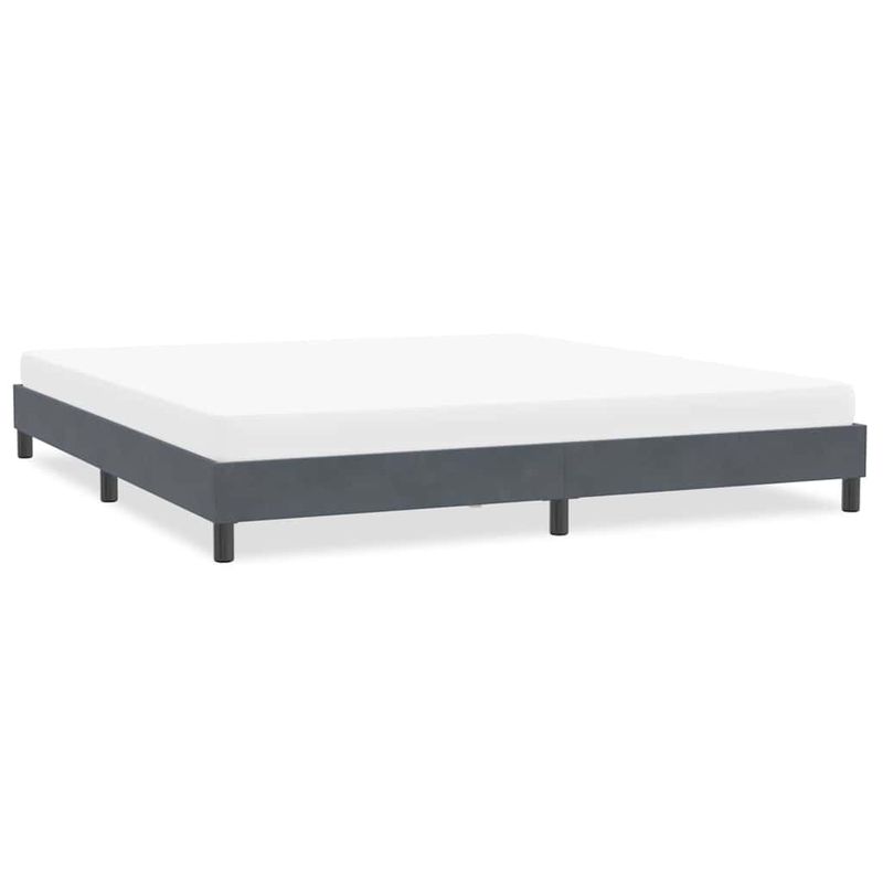 Casa si Gradina - Mobilier - Paturi si accesorii - Paturi - Cadru de pat fara saltea Gri inchis 200x220 cm catifea - Infinity.ro