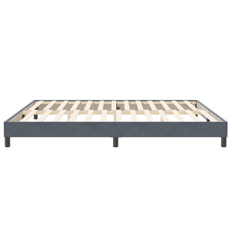 Casa si Gradina - Mobilier - Paturi si accesorii - Paturi - Cadru de pat fara saltea Gri inchis 200x220 cm catifea - Infinity.ro