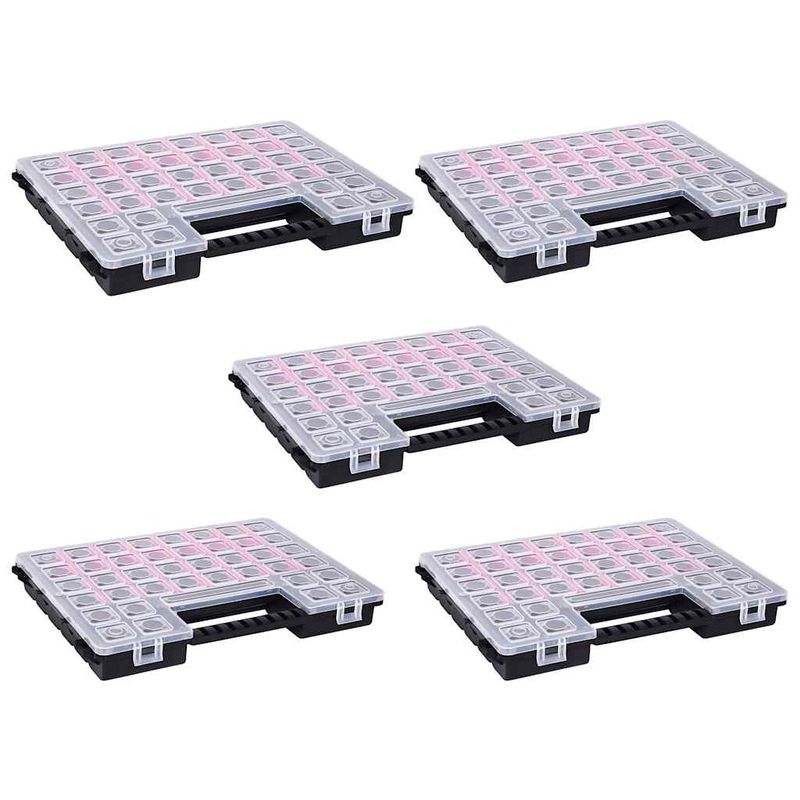 Casa si Gradina - Constructii - Depozitare, transport si protectie - Organizatoare si cutii scule - Cutii sortare 5 buc separatoare reglabile 385x283x50 mm plastic - Infinity.ro
