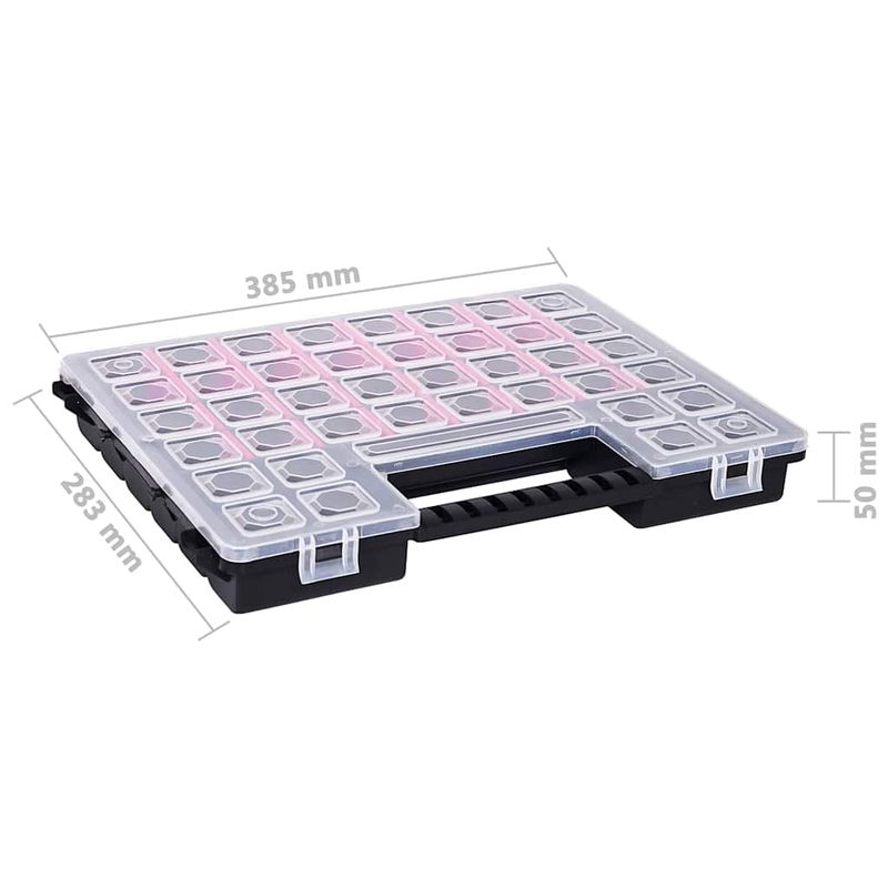 Casa si Gradina - Constructii - Depozitare, transport si protectie - Organizatoare si cutii scule - Cutii sortare 5 buc separatoare reglabile 385x283x50 mm plastic - Infinity.ro