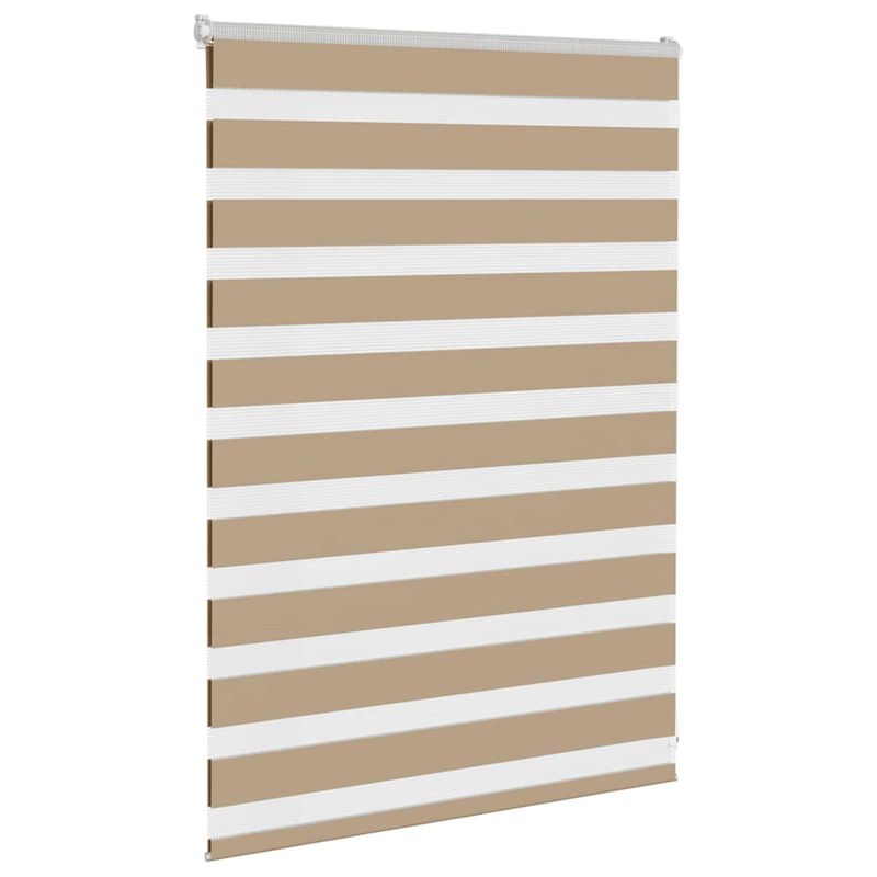 Casa si Gradina - Textile si covoare - Rulouri si jaluzele - Jaluzea tip zebra 105x100 cm latime tesatura 100,9 cm poliester, sand brown - Infinity.ro