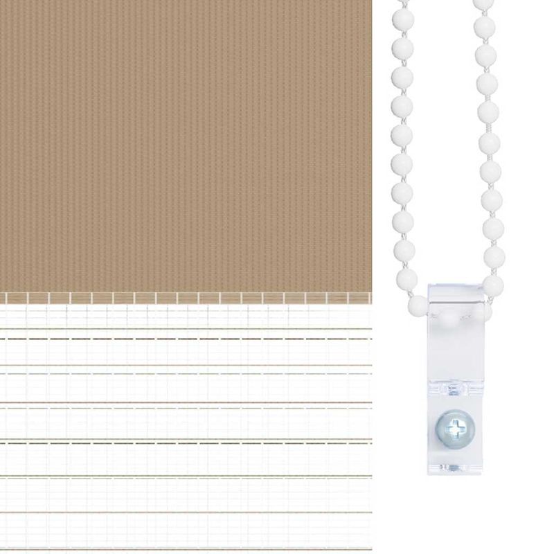 Casa si Gradina - Textile si covoare - Rulouri si jaluzele - Jaluzea tip zebra 150x150 cm latime tesatura 145,9 cm poliester, sand brown - Infinity.ro