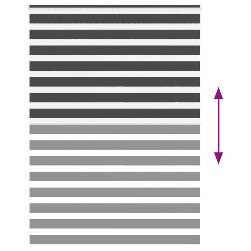 Casa si Gradina - Textile si covoare - Rulouri si jaluzele - Jaluzea tip zebra neagra latime tesatura 160,9 cm poliester, mărime 165x230 cm - Infinity.ro