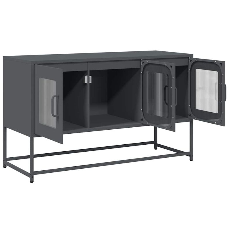 Casa si Gradina - Mobilier - Comode si corpuri - Comode - Dulap TV, antracit, 100,5x39x60,5 cm, otel laminat la rece - Infinity.ro