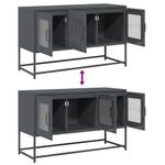 Casa si Gradina - Mobilier - Comode si corpuri - Comode - Dulap TV, antracit, 100,5x39x60,5 cm, otel laminat la rece - Infinity.ro