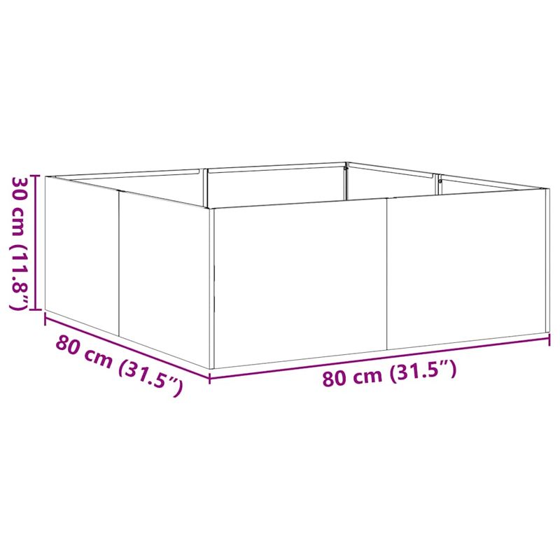 Casa si Gradina - Gradinarit si plante - Plante si ghivece - Ghivece si suporturi - Jardiniera Rusty 80x80x30 cm Otel pentru intemperii - Infinity.ro