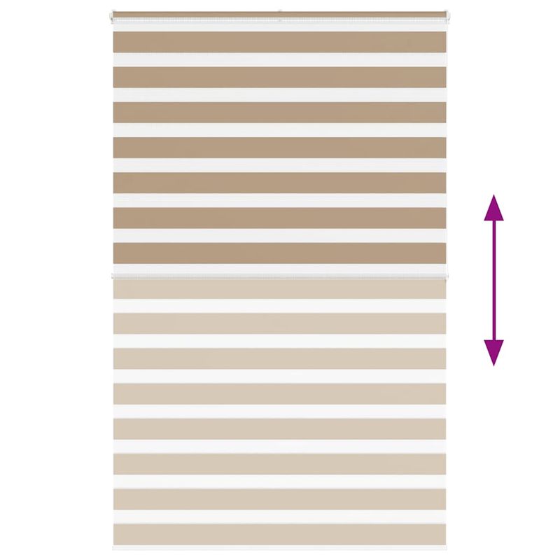 Casa si Gradina - Textile si covoare - Rulouri si jaluzele - Jaluzea tip zebra 150x200 cm latime tesatura 145,9 cm poliester, sand brown - Infinity.ro