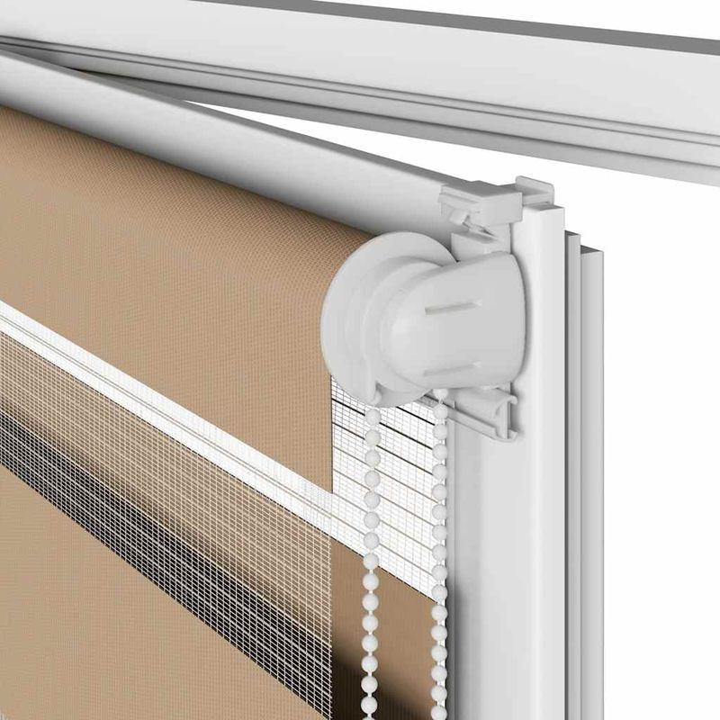 Casa si Gradina - Textile si covoare - Rulouri si jaluzele - Jaluzea tip zebra 150x200 cm latime tesatura 145,9 cm poliester, sand brown - Infinity.ro