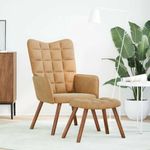 Casa si Gradina - Mobilier - Scaune si fotolii - Fotolii - Fotoliu de relaxare cu taburet, maro, catifea - Infinity.ro