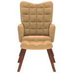 Casa si Gradina - Mobilier - Scaune si fotolii - Fotolii - Fotoliu de relaxare cu taburet, maro, catifea - Infinity.ro