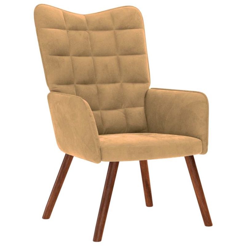 Casa si Gradina - Mobilier - Scaune si fotolii - Fotolii - Fotoliu de relaxare cu taburet, maro, catifea - Infinity.ro