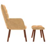Casa si Gradina - Mobilier - Scaune si fotolii - Fotolii - Fotoliu de relaxare cu taburet, maro, catifea - Infinity.ro