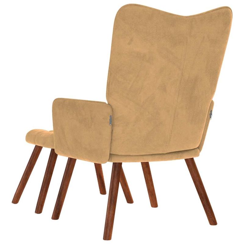 Casa si Gradina - Mobilier - Scaune si fotolii - Fotolii - Fotoliu de relaxare cu taburet, maro, catifea - Infinity.ro