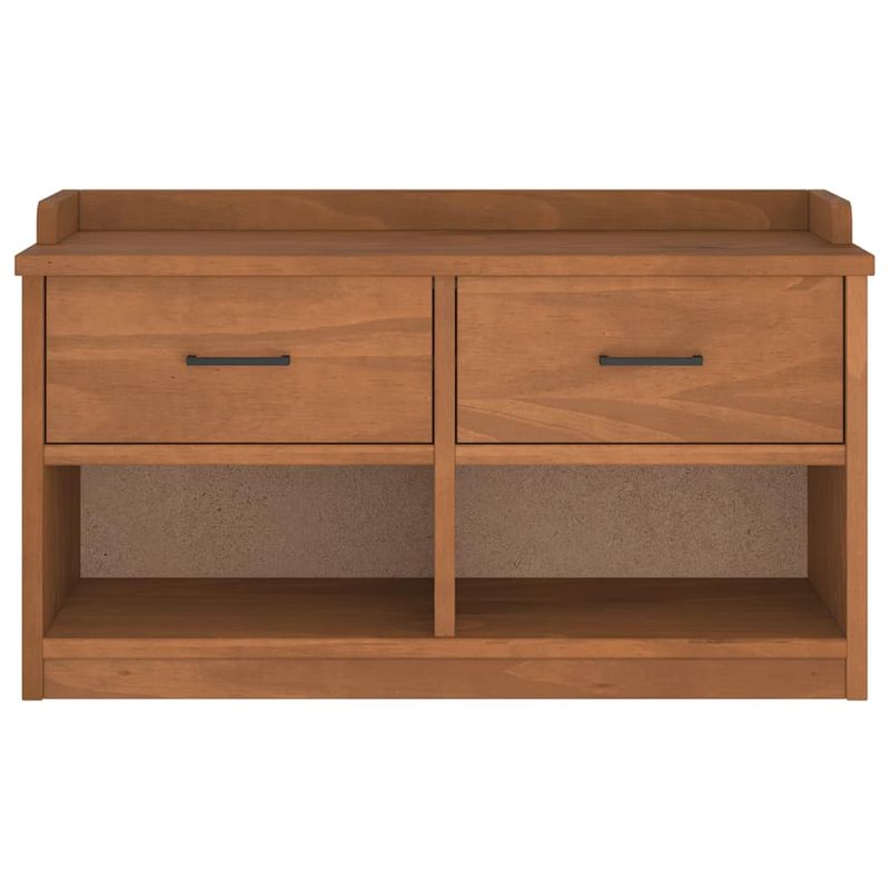 Casa si Gradina - Mobilier - Organizare si depozitare - Bancute - Banca pentru hol „SANDNES” 87 x 40 x 50 cm din lemn masiv de pin - Infinity.ro