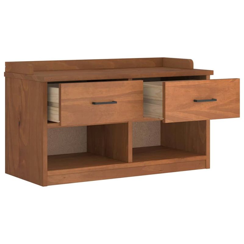 Casa si Gradina - Mobilier - Organizare si depozitare - Bancute - Banca pentru hol „SANDNES” 87 x 40 x 50 cm din lemn masiv de pin - Infinity.ro