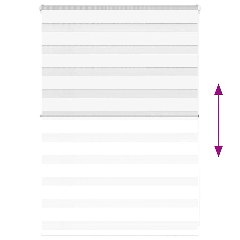 Casa si Gradina - Textile si covoare - Rulouri si jaluzele - Jaluzea tip zebra alb latime tesatura 90,9 cm poliester, mărime 95x100 cm - Infinity.ro