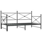 Casa si Gradina - Mobilier - Paturi si accesorii - Paturi - Pat de zi cu sufer fara saltea Negru 100x190 cm Otel - Infinity.ro