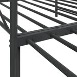 Casa si Gradina - Mobilier - Paturi si accesorii - Paturi - Pat de zi cu sufer fara saltea Negru 100x190 cm Otel - Infinity.ro