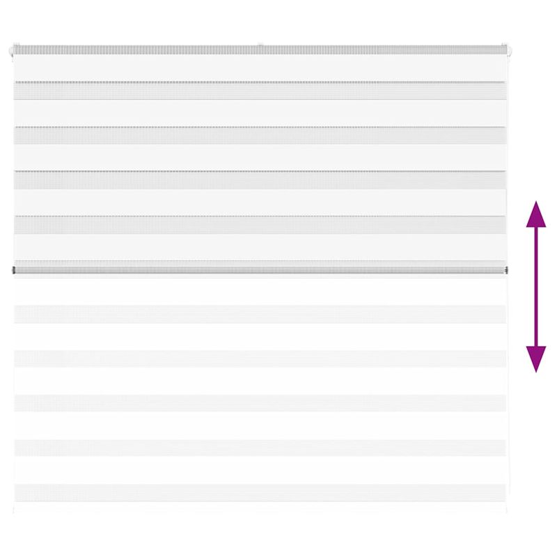 Casa si Gradina - Textile si covoare - Rulouri si jaluzele - Jaluzea tip zebra alb latime tesatura 160,9 cm poliester, mărime 165x100 cm - Infinity.ro