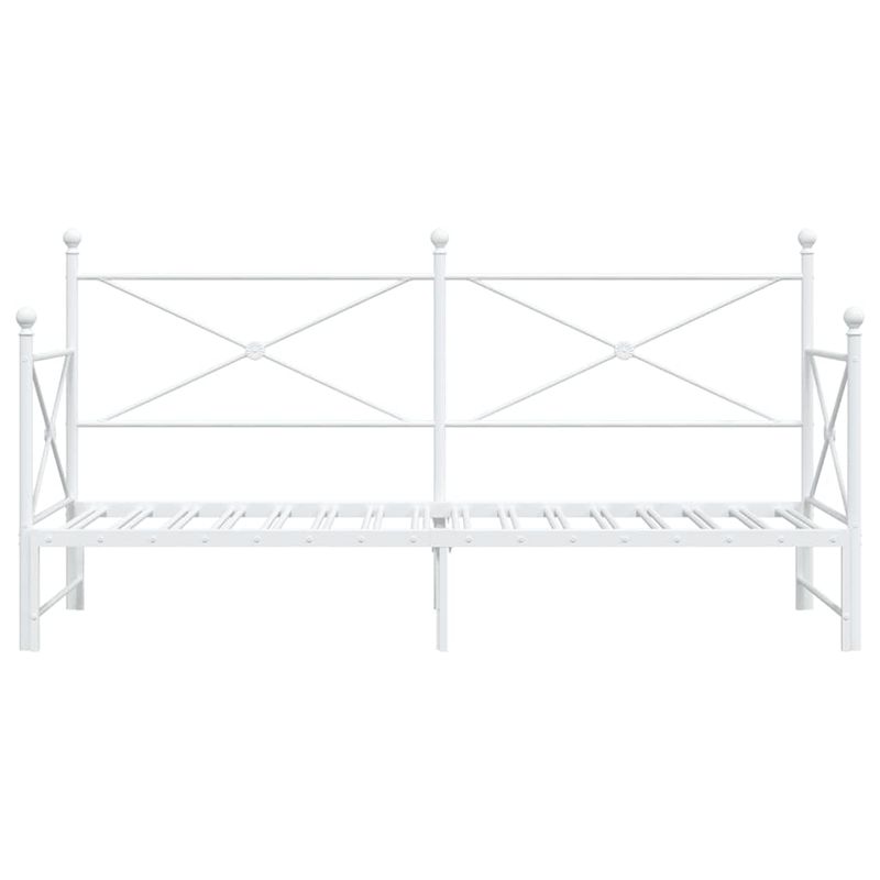 Casa si Gradina - Mobilier - Paturi si accesorii - Paturi - Pat de zi cu suvit fara saltea Alb 90x190 cm Otel - Infinity.ro